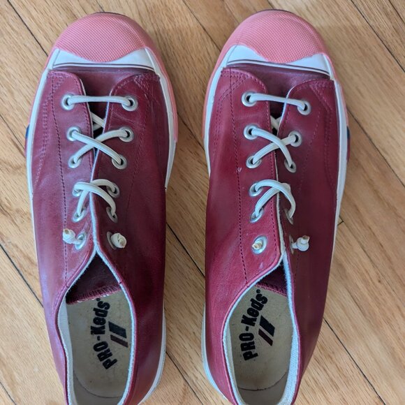 Keds Shoes - Low Top ProKeds Women's 10 Men's 8.5 Burgundy Red Coral Salmon Pink Bumpers